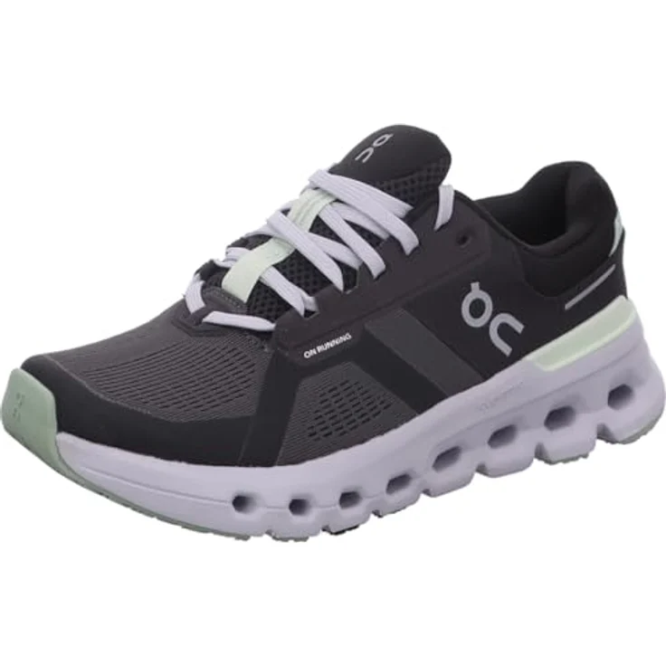 ON Cloudrunner 2 Undyed 3WE1013, Laufschuhe mit CloudTec-Dämpfung und atmungsaktivem Mesh-Obermaterial, Schwarz-Weiß, Gr. 42 – Bild 1