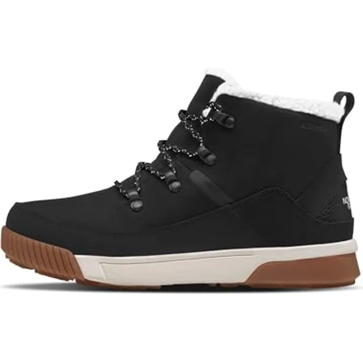 The North Face W SIERRA MID LACE WP, Wasserdichter und wärmender Wanderschuh für Damen mit knöchelhohem Schaft, Gummi-Sohle und Leder-Obermaterial