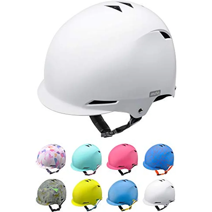 Meteor KS02 Kinder-Fahrradhelm, Schutzhelm für Rollschuhe und Fahrrad, Größe S 48-52 cm, weiß, leicht und gut belüftet – Bild 1