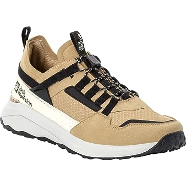 Jack Wolfskin Dromoventure Athletic Low M, Herren Wanderschuhe mit dämpfender EVA-Zwischensohle, Beige – Bild 4