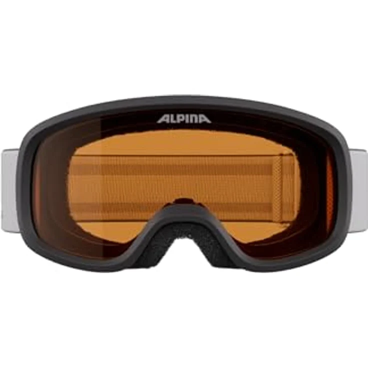ALPINA PINEY 2.0, Beschlagfreie und bruchsichere Skibrille für Kinder mit 100% UV-Schutz, white matt – Bild 2