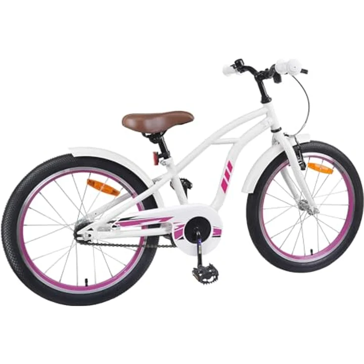vidaXL Kinderfahrrad 20 Zoll, weiß, für Kinder von 6-11 Jahren, 137 x 54 x 79 cm – Bild 9