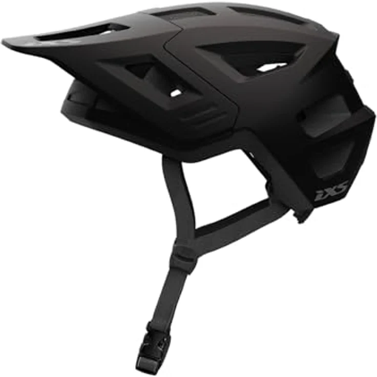 44 iXS MTB-Fahrradhelm Flow 1.0, Trail-Helm mit In-Mould-Konstruktion und ErgoFit Ultra-System, schwarz – Bild 2