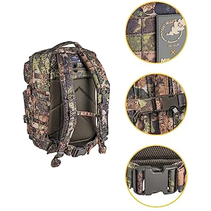 Mil-Tec US Assault Pack Tagesrucksack (36L), Taktischer Militär Rucksack mit MOLLE-System, Wasserabweisend, Ergonomisches Tragesystem, Ideal für Outdoor und Camping – Bild 2