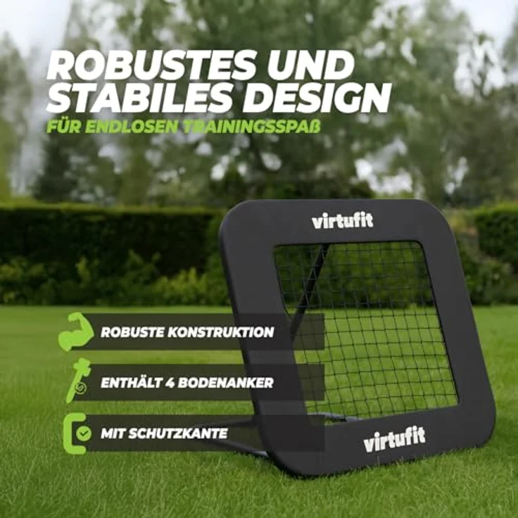 VirtuFit Fußball-Rebounder, verstellbar & klappbar, ideal für Kindertraining & Technikübungen, 84 x 84 cm – Bild 5