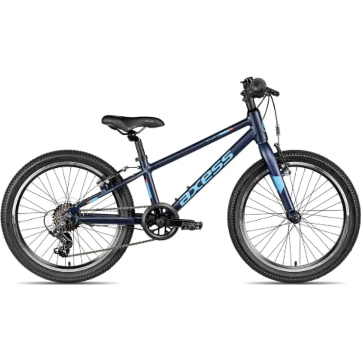 Axess Kinderfahrrad Stipe 20, 7 Gang Shimano Tourney Kettenschaltung, leichter Aluminiumrahmen, blau