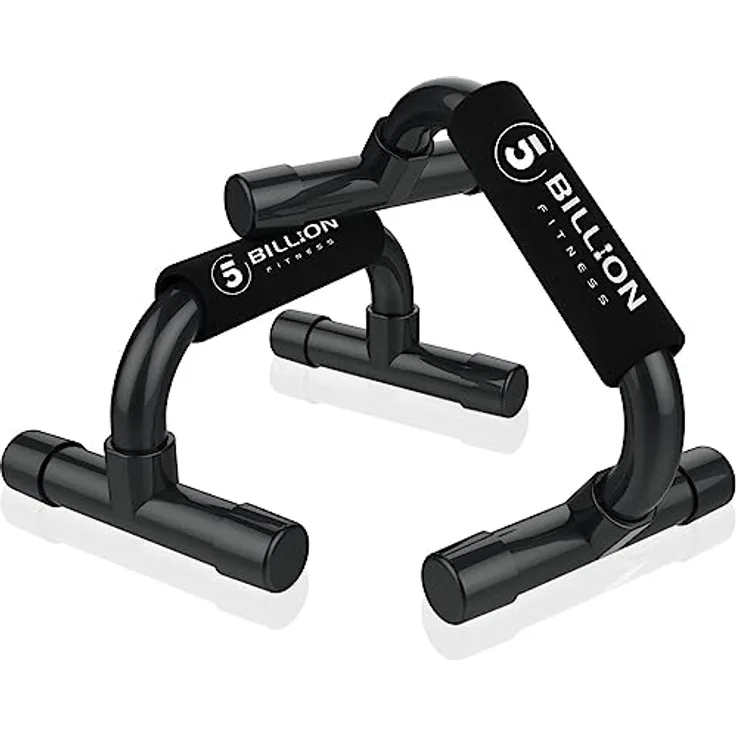 5BILLION 2er-Set Liegestützgriffe Push Up Bars Stand - Home Gym Übung Trainieren Ausbildung - Gut für Deine Muskel-Ups & Klimmzüge - Schaumgriff (Schwarz)