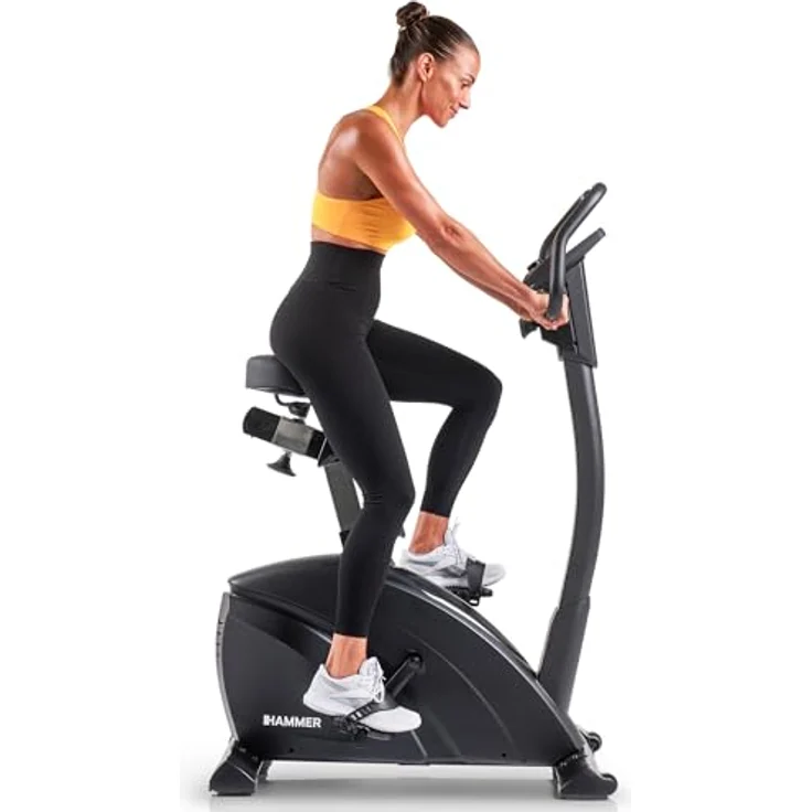 HAMMER Ergometer Exum XTR, Heimtrainer mit Bluetooth, 12 Trainingsprogrammen, Induktionsbremssystem, präzise Wattsteuerung bis 400 Watt, 150 kg Gewichtsbelastung – Bild 5