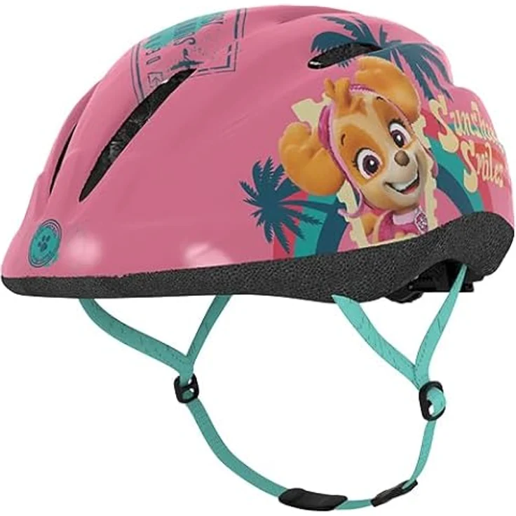 Seven Polska Kinderfahrradhelm "PAW PATROL Girls", altrosa, verstellbar, leicht, Belüftungslöcher – Bild 4