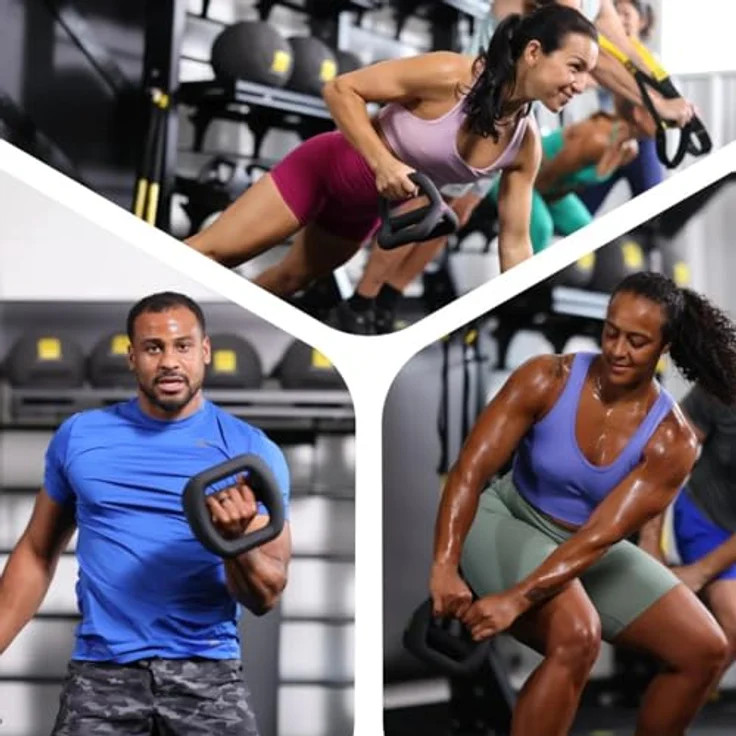 TRX YBell Neo, All-in-One Kettlebell aus Gusseisen für Ganzkörpertraining, ergonomisches Design – Bild 2