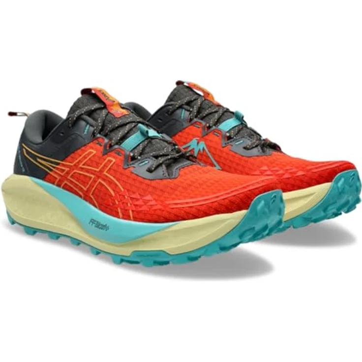 ASICS Performance Gel Trabuco13, Herren Laufschuhe für verschiedene Terrains, Atmungsaktives Obermaterial, 43.5, Orange-Rot – Bild 2