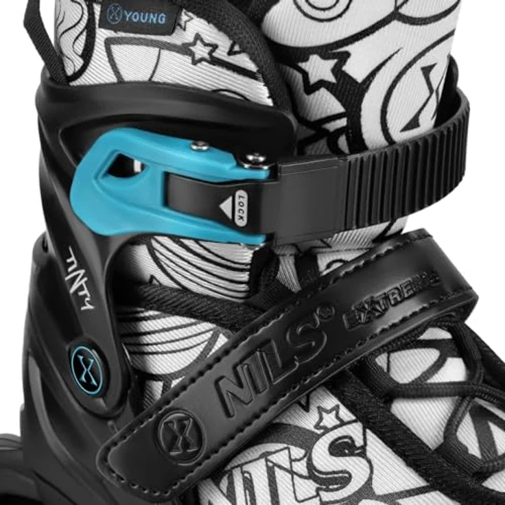 Nils Extreme NH10907 TINTY Rollschuhe 4in1, Inlineskates und Schlittschuhe in Grün, Größe 31-34 mit 7 Permanentmarkern – Bild 6