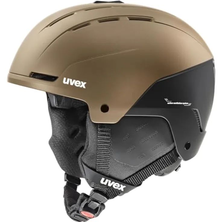uvex Stance Skihelm für Damen und Herren, robuster Schutz mit individueller Größenanpassung und optimierter Belüftung, Brown, 51-55 cm