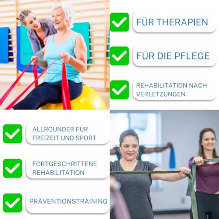 THERABAND TheraBand 5,50m im Vorratsrolle, Fitnessband aus 100% Naturlatex, Blau, für Ganzkörpertraining, Therapie und Rehabilitation – Bild 4