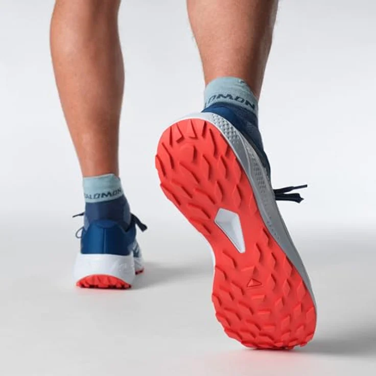 Salomon Alphaglide Ballad, Herren Laufschuhe für Trailrunning, Blau-Rot, Größe 45, mit reaktionsfreudiger Dämpfung und langlebiger Konstruktion – Bild 9