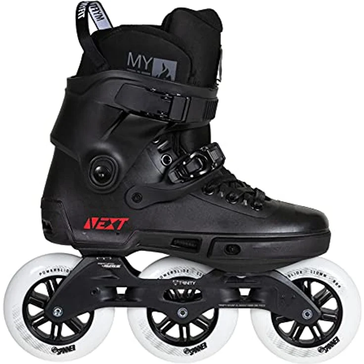 Powerslide Next Core Black 110, Urban Freeride Inline Skates mit TRINITY-System und MYFIT Recall-Futter, Größe 37 – Bild 1