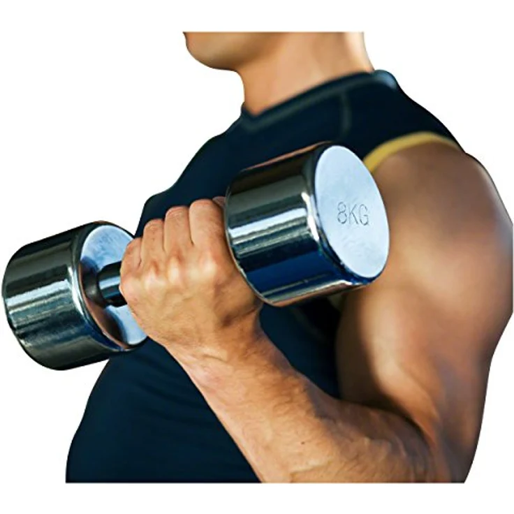 Sport-Tec Chrom Hantelständer Hantelablage Kurzhantelständer inklusive 10 Paar Hanteln, platzsparend und stabil, Schwarz – Bild 4