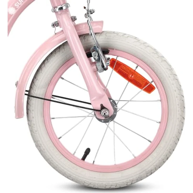 Sun Baby Flower Retro Kinderfahrrad 14 Zoll mit Schubstange, Rosa, für Kinder bis 50 kg – Bild 4