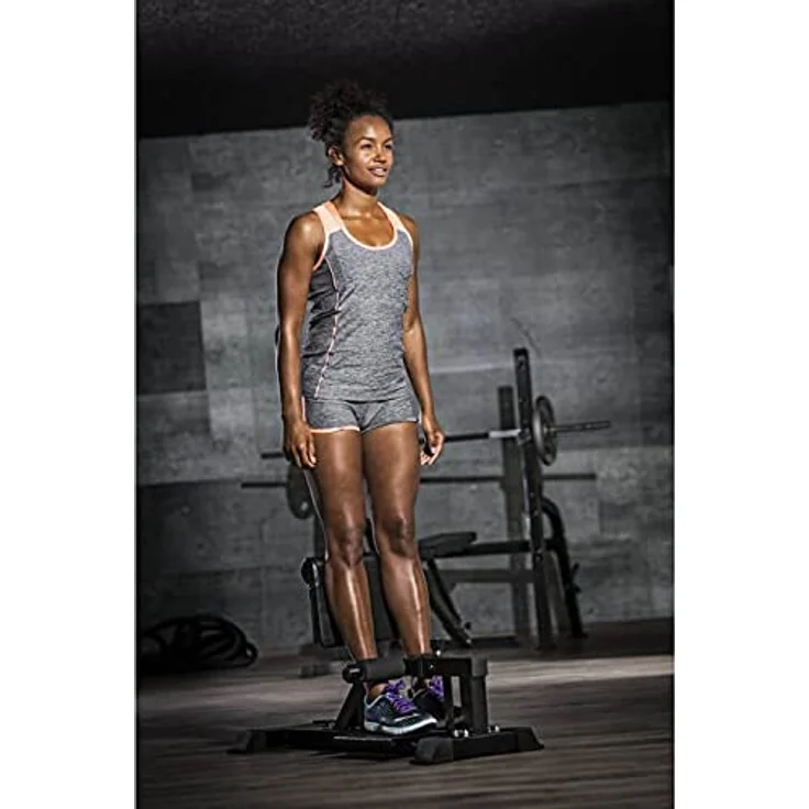 GORILLA SPORTS® Sissy Squat Kniebeugentrainer - verstellbar, bis 130 kg Belastbar, 101x37,5x49,5-59,5cm, Schwarz - Beintrainer Maschine, Bench, Kniebeuger, Fitnessgerät für Zuhause, Fitness – Bild 4