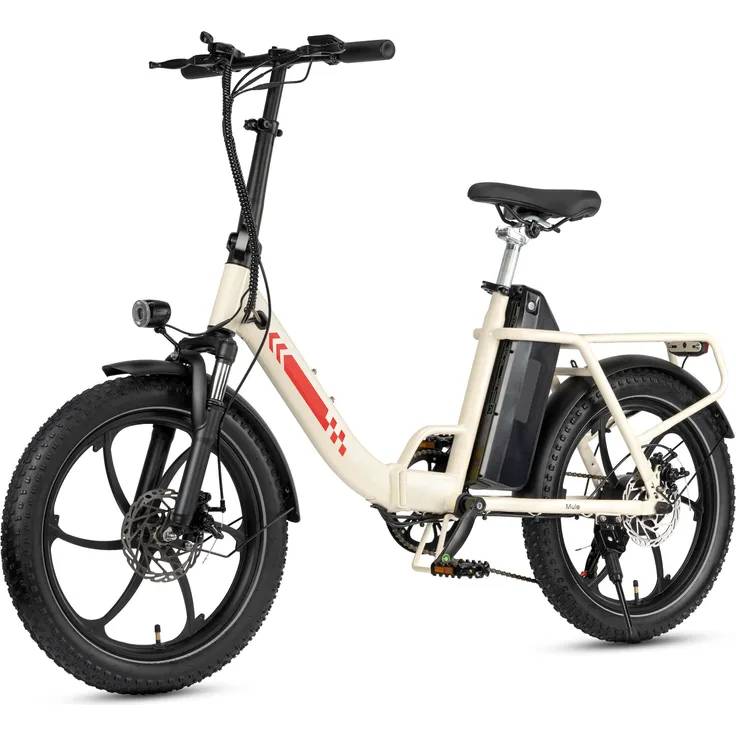 VANKEL E-Bike Cityrad Mule, faltbares 960WH Pedelec mit 48V 20AH, 120 km Reichweite, 7 Gang Shimano, hydraulische Scheibenbremsen, Offroad-Reifen 20x3,0 Zoll