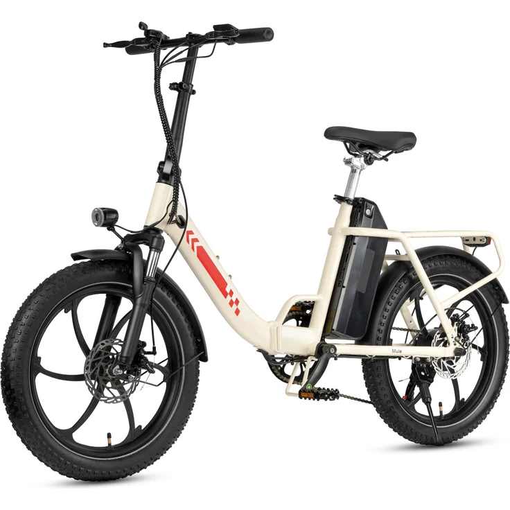 VANKEL E-Bike Cityrad Mule, faltbares 960WH Pedelec mit 48V 20AH, 120 km Reichweite, 7 Gang Shimano, hydraulische Scheibenbremsen, Offroad-Reifen 20x3,0 Zoll