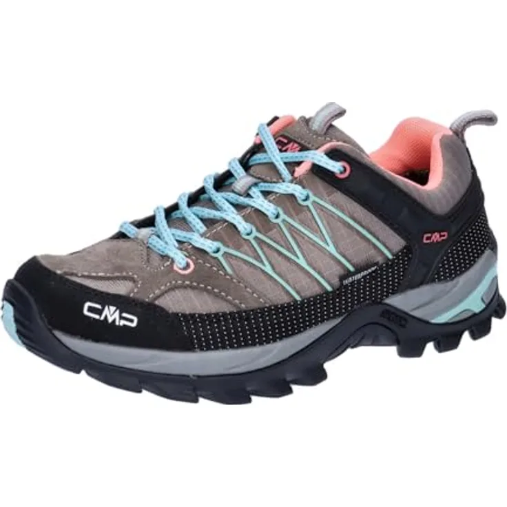 CMP Rigel LOW 3Q54456, Damen Trekking Schuhe mit EVA-Gummi Sohle, waterproof, atmungsaktiv, Textil-Leder-Obermaterial