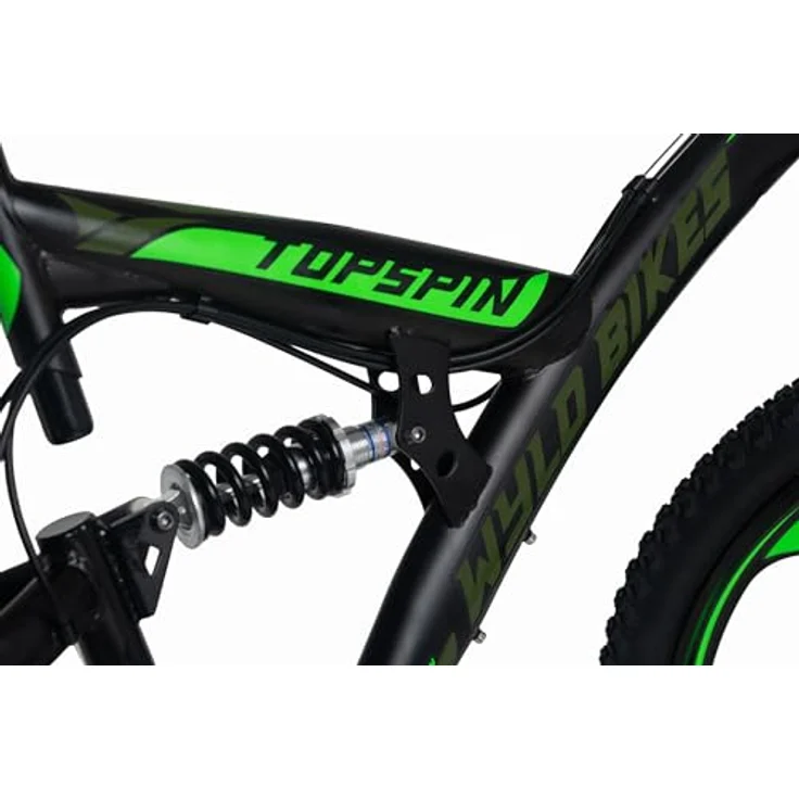 WYLD Mountainbike Fully 26'' Topspin, vollfedernd, 21 Gänge, schwarz mit blauen Decals – Bild 8
