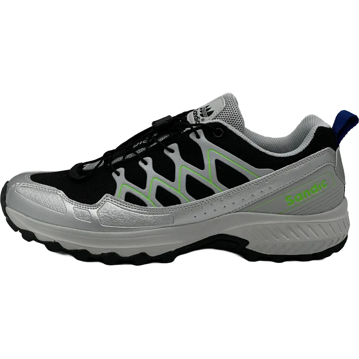 Avior Home Nowaland Wanderschuhe, Bequeme Trail Running Trekkingschuhe, Grau/Schwarz/Apfelgrün, Größe 44, Atmungsaktiv und Rutschfest