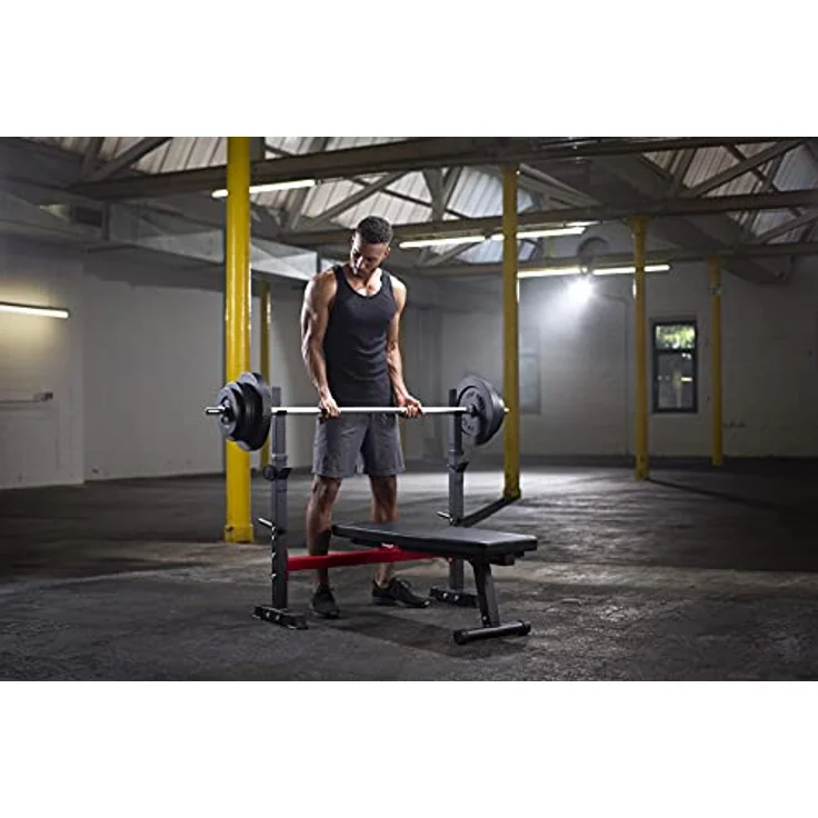 Christopeit Sport Hantelbank WB 1000 - Trainingsbank mit 2 Ablagen - klappbar und höhenverstellbar - 200kg Belastbarkeit – Bild 2