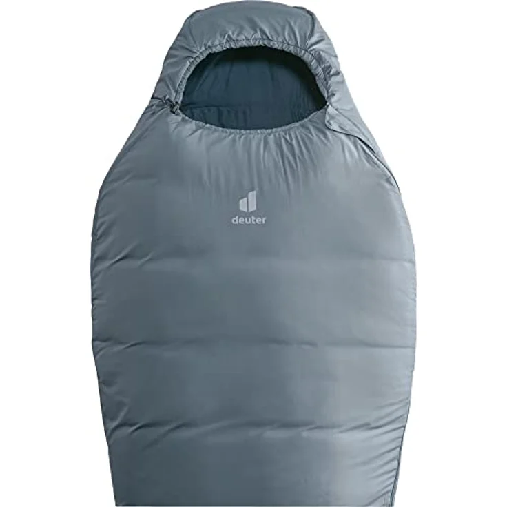 deuter Orbit +5° Kunstfaserschlafsack, für Körpergrößen bis 185 cm, mit 2-Wege-Reißverschluss und erhöhtem Fußraum – Bild 4