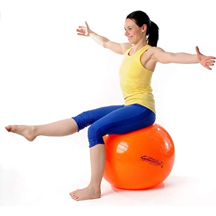 PEZZI Original Pezziball Standard 53 cm m. Ballschale Kombi Gymnastikball orange – Bild 4