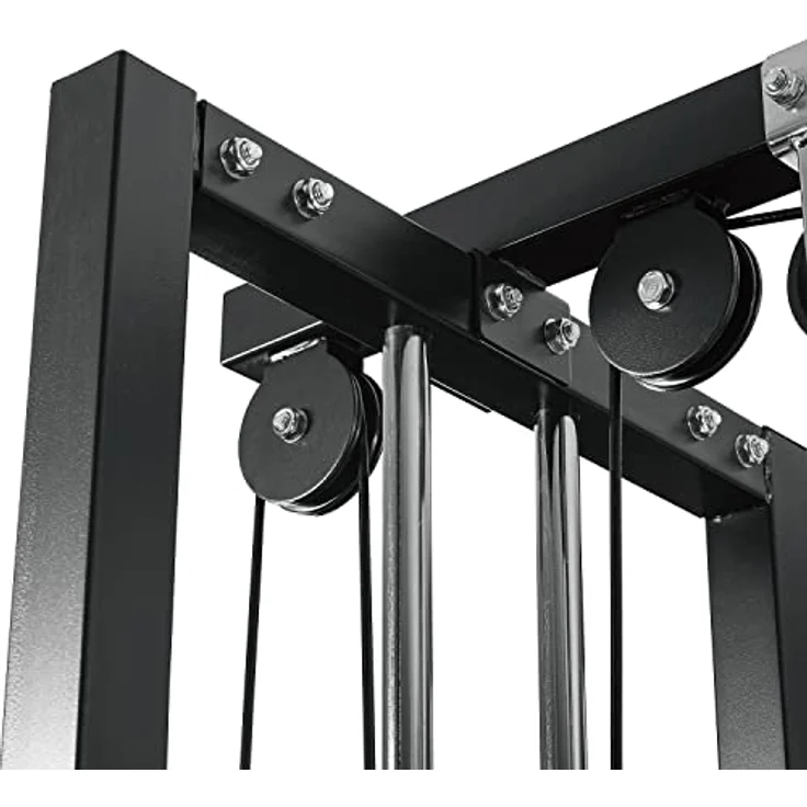 Dione Cable Crossover 2X 80KG - Kraftstation mit verstellbaren Katrollen und integrierter Klimmzugstange – Bild 4