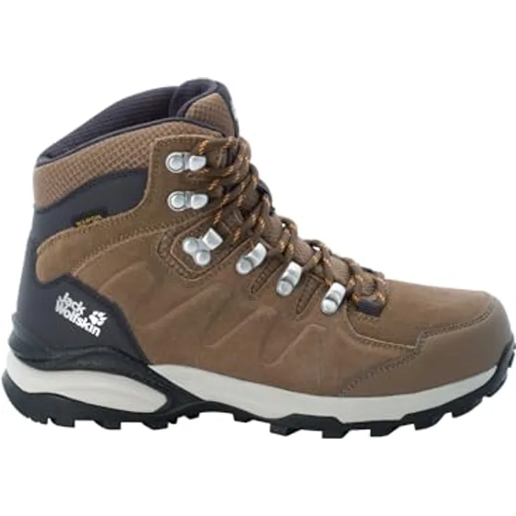 Jack Wolfskin REFUGIO TEXAPORE MID W, Wasserdichter Wanderschuh mit EVA-Dämpfung und profiliertem Gummi-Grip
