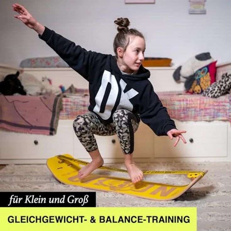 GIBBON Giboard-Set Play White, 106cm Balance Board mit interaktiver App, Gleichgewichtstrainer inkl. Slackline für Tricks & Workouts – Bild 5