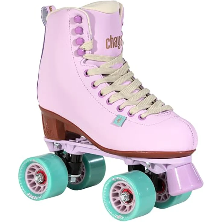 Chaya Quad Rollschuhe Melrose Lavender, Retro-Stil, vegan-freundlich, fiberglasverstärkte Verbundplatte, 61mm/78A Okto-Propel Außenräder, ABEC-7 Lager, Größe 42 – Bild 2