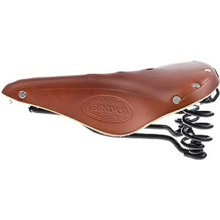 Brooks England Pre-Aged Velosattel, schwarzes Stahlgestell, für aufrechtes und sportliches Fahren, nachspannbare Lederdecke – Bild 5