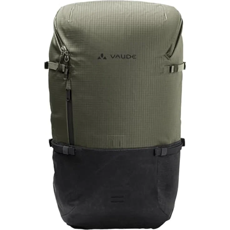 VAUDE Cityrucksack CityGo II 30 Liter Khaki, wasserdichter Rucksack Damen & Herren, leichter Daypack mit Laptop-Fach, LED-Ready Funktion – Bild 5