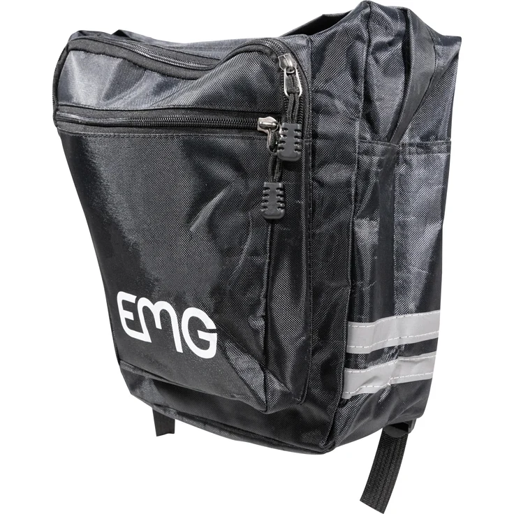EMG Gepäckträgertasche, Velotasche 30 l aus strapazierfähigem Polyester, schwarz