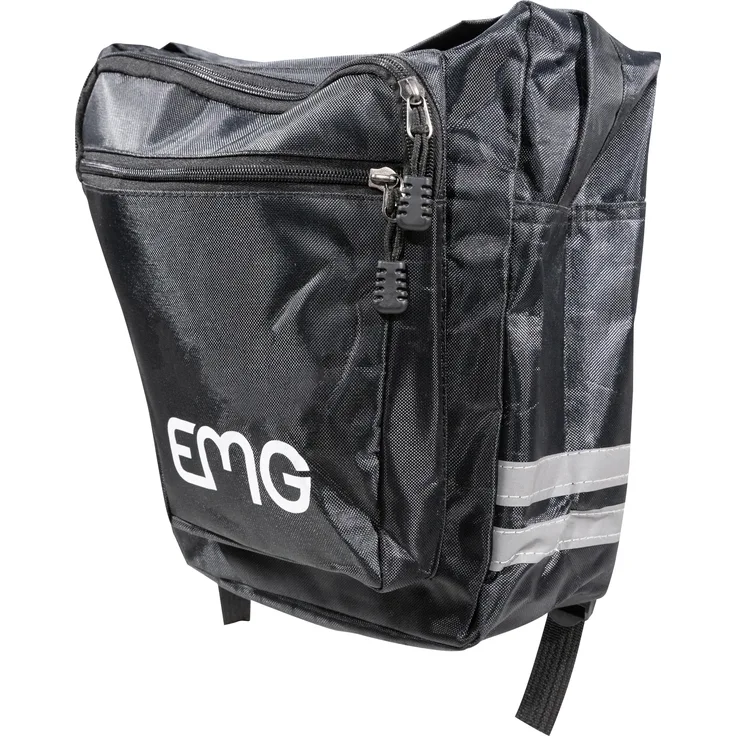 EMG Gepäckträgertasche, Velotasche 30 l aus strapazierfähigem Polyester, schwarz
