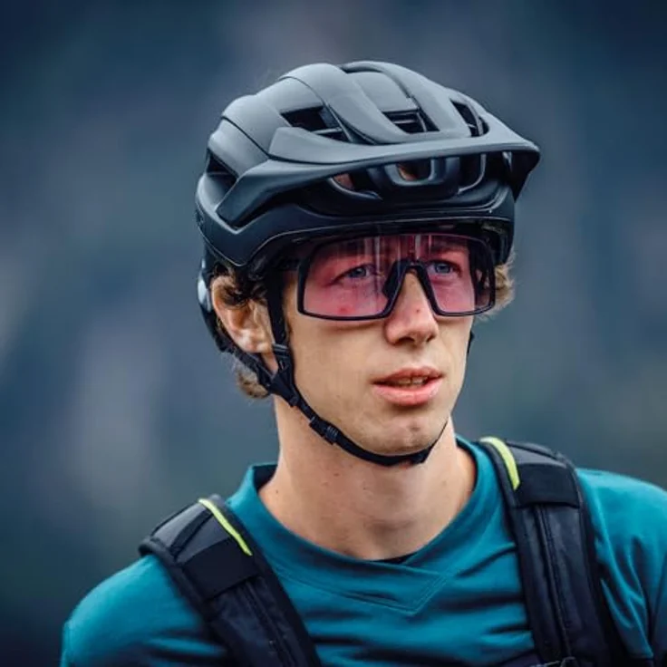 ABUS CliffHanger MTB-Helm, leichter Fahrradhelm mit großem Belüftungssystem und TriVider Riemensystem, schwarz, Größe M – Bild 2