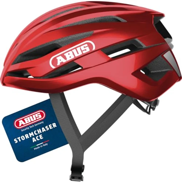 Abus StormChaser ACE, Velohelm (51 - 55 cm) mit optimierter Belüftung und höhenverstellbarem Verstellsystem, schwarz – Bild 1