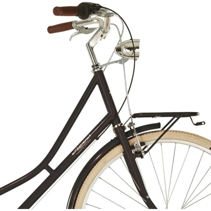 ALPINA Viaggio Damenfahrrad, Schwarz, 28 Zoll, 6-Gang-Getriebe, Stahlrahmen 46 cm, für 160-180 cm Körpergröße geeignet, mit Gepäckträgern und Lichtern – Bild 2