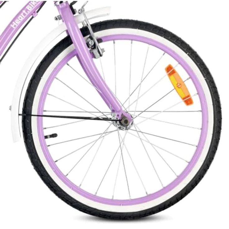 Sun Baby Heart Bike 20 Zoll Mädchenfahrrad, 6-Gang Shimano, lila – Bild 7