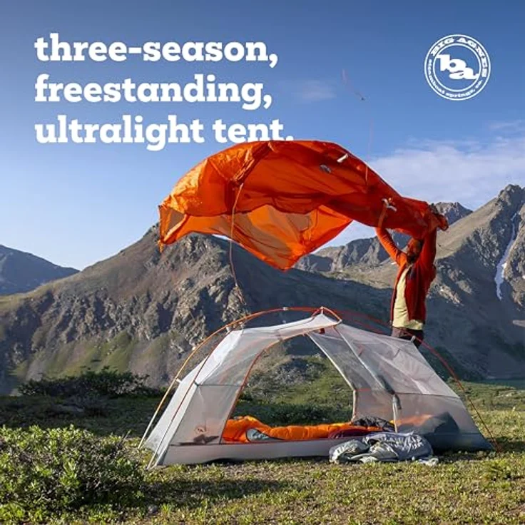 Big Agnes Copper Spur UL2, Tunnelzelt für 2 Personen, ultraleicht mit 1.42 kg, doppelt gewebtem Nylon-Ripstop und zwei Eingängen – Bild 3