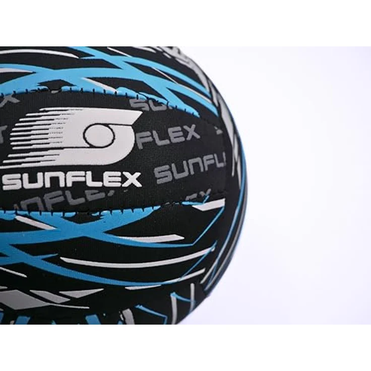 Sunflex Beach- und Funball Action Pro, Neopren Volleyball Größe 3, weich und leicht, blau/schwarz/weiß, robust und rutschfest, für Strand und Wasser – Bild 2