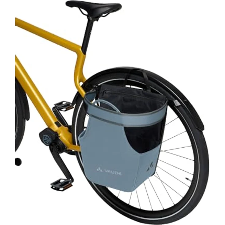 Vaude Urban Cargo Velokorb, 25 l, graue Rolltop-Gepäckträgertasche aus 100% Polyester, wetterbeständig – Bild 6
