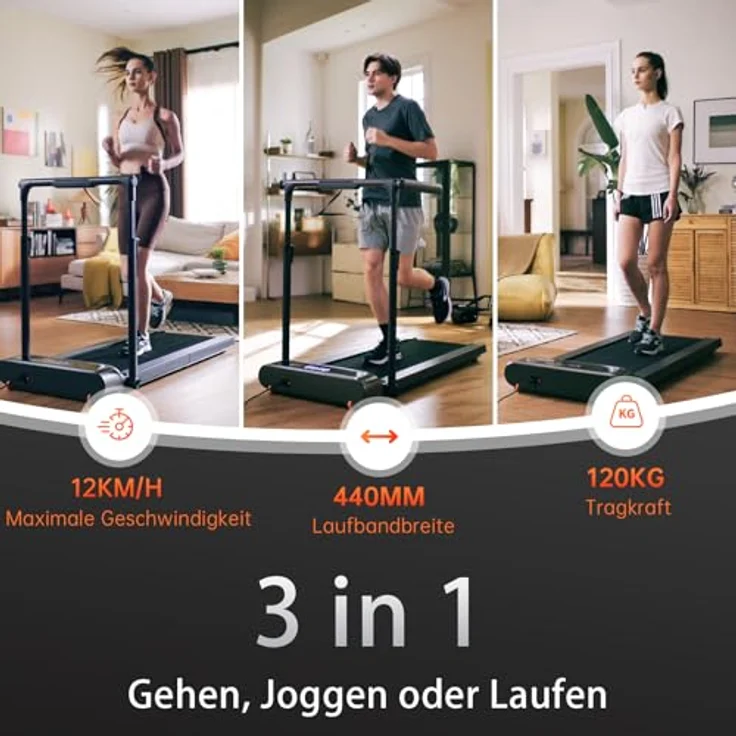 WalkingPad R3 Hybrid+, Laufband Klappbares für Zuhause 1-12km/h, Fernbedienung und LED-Anzeige, APP & Tablet Holder, Ultra-LEISER mit Doppelter Stoßdämpfung, Apple Watch Verbindung, Keine Montage - WALKINGPAD – Bild 3