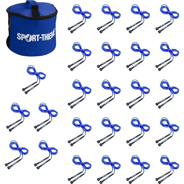 Sport-Thieme Speed Rope-Set Classic, elastisches Springseil mit individuell einstellbarer Länge für Jugendliche, ideal für Fitnesstraining und Schulsport