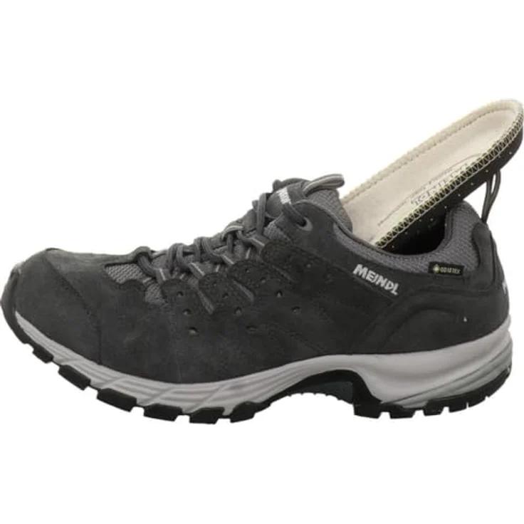 Meindl Rapide GTX, Wanderschuhe aus Velourleder in Grau, Größe 46.5, weit geschnitten – Bild 6