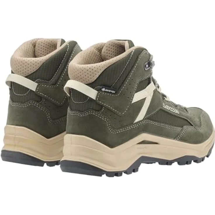 Lowa Ventierra QC GTX, wasserdichter Wanderschuh aus Veloursleder/Textil mit GORE-TEX-Membran, olivgrün/beige – Bild 4